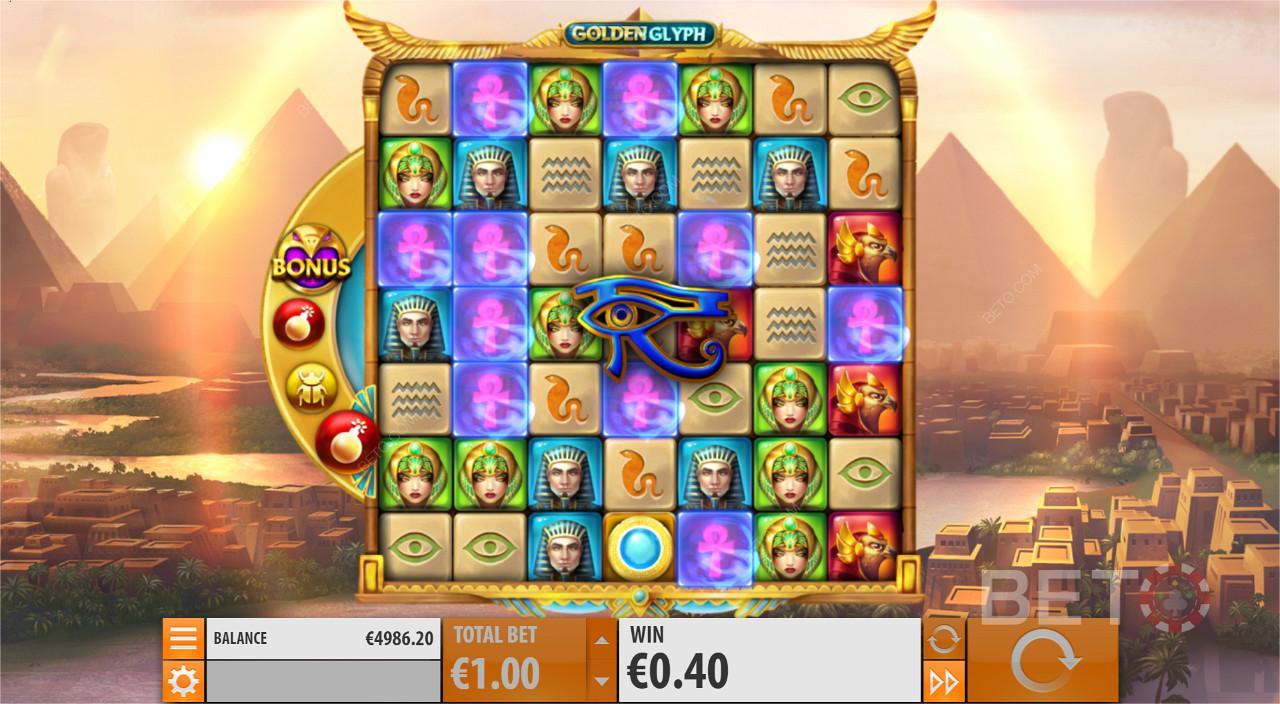 Các tính năng thưởng trong game Golden Glyph 3